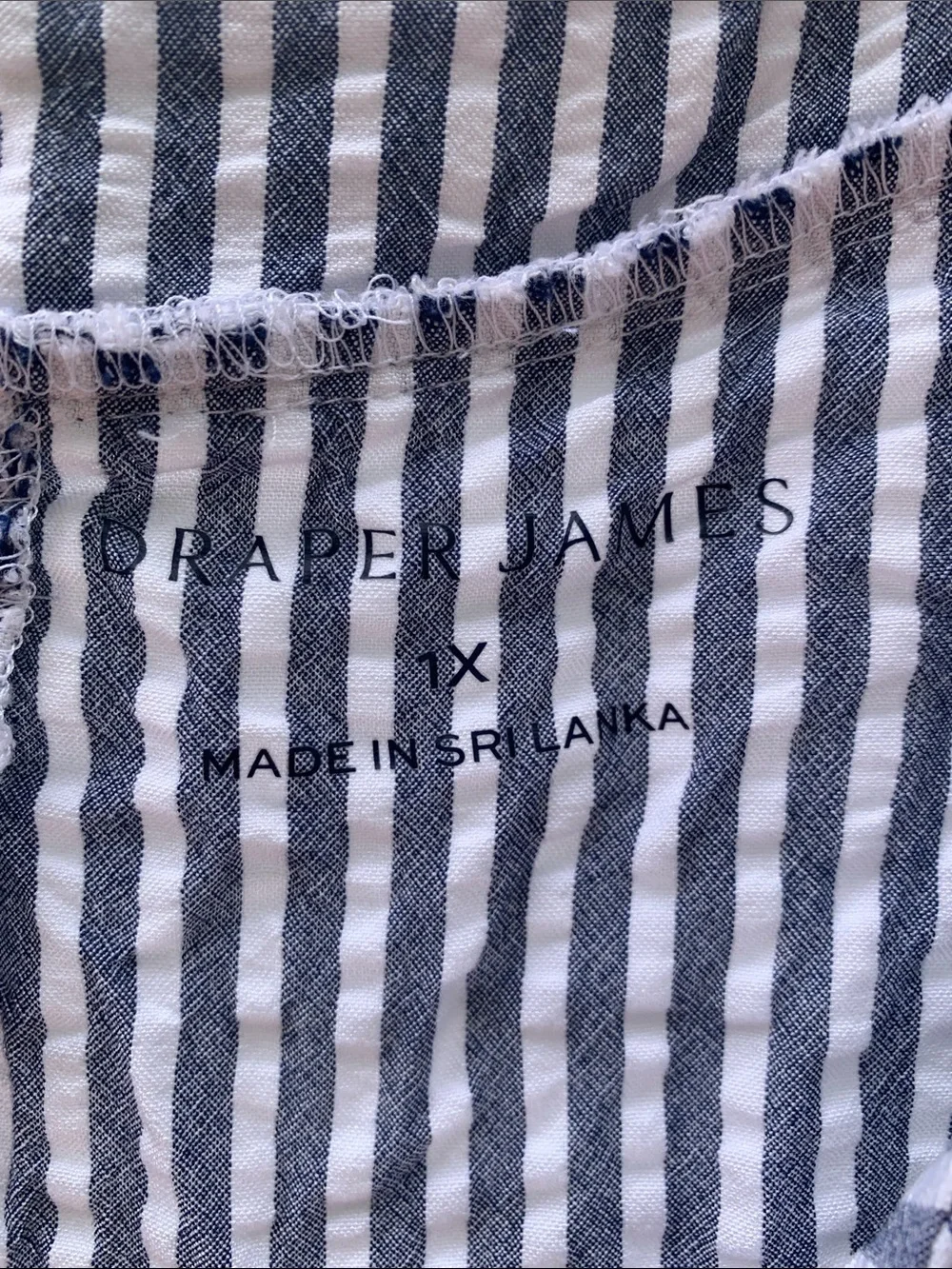 Draper James Blue and White Striped Seersucker Nighty
